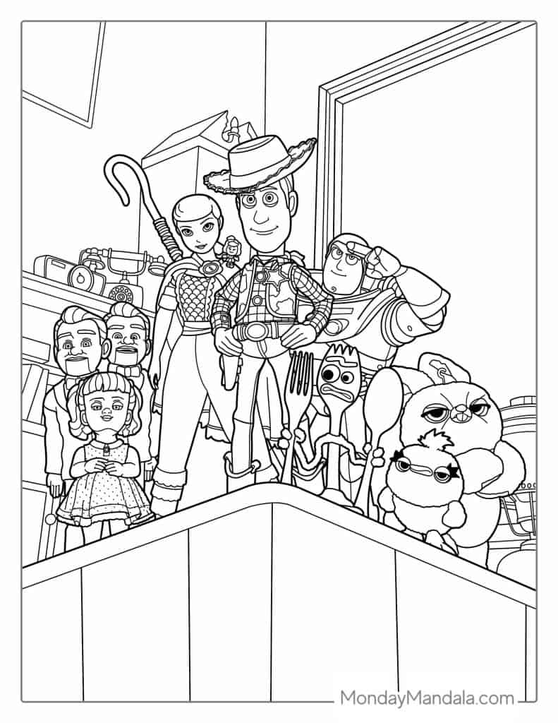 Toy story coloring pages free pdf printables