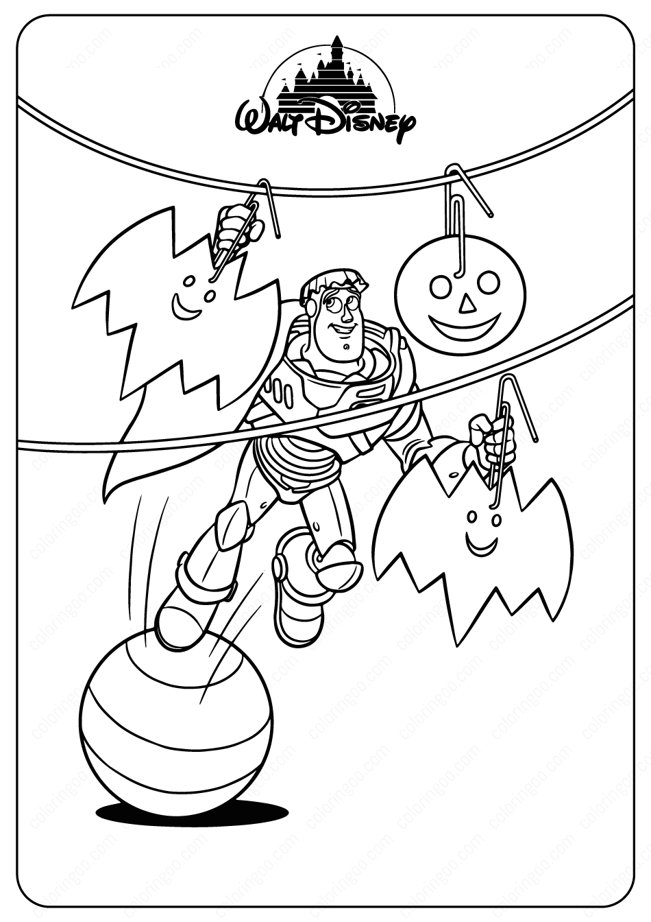 Spooky toy story halloween coloring pages