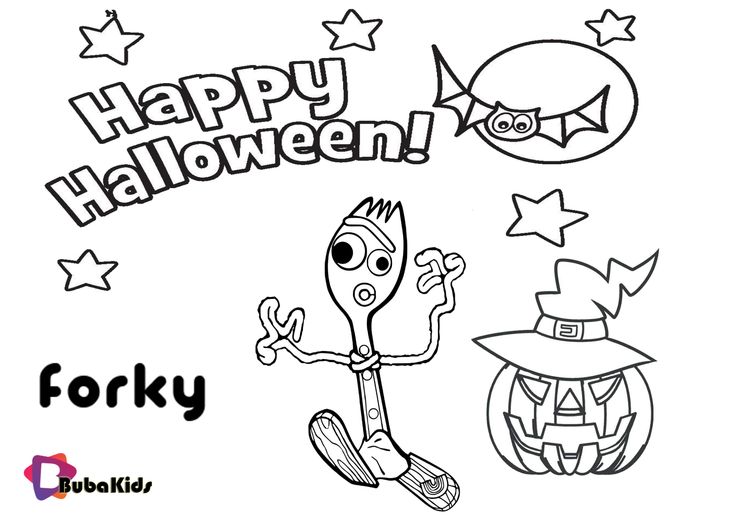 Forky toy story happy halloween printable coloring page forky halloween forky â toy story coloring pages halloween coloring halloween coloring pages