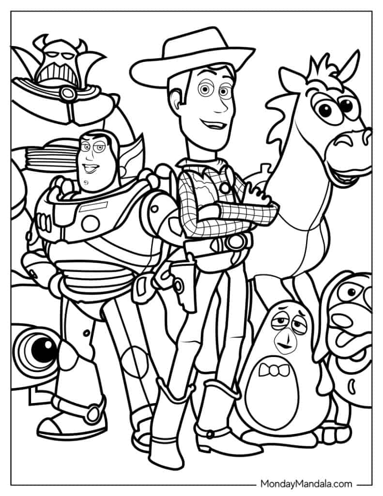 Buzz lightyear coloring pages free pdf printables