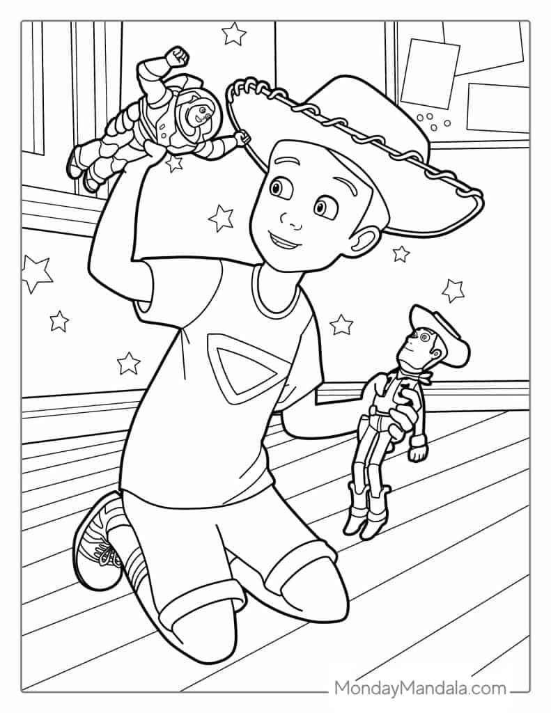 Toy story coloring pages free pdf printables