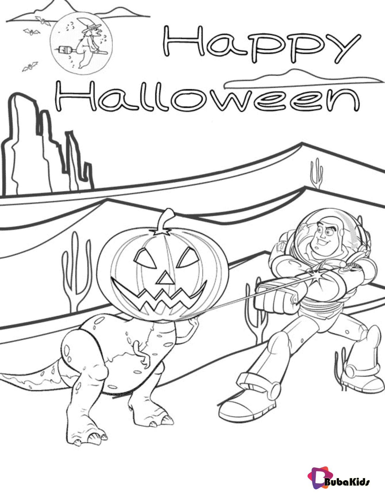 Toy story rex and buzz lightyear halloween colorg page on bubakids buzz lightyear hâ halloween colorg cartoon colorg pages halloween colorg pages