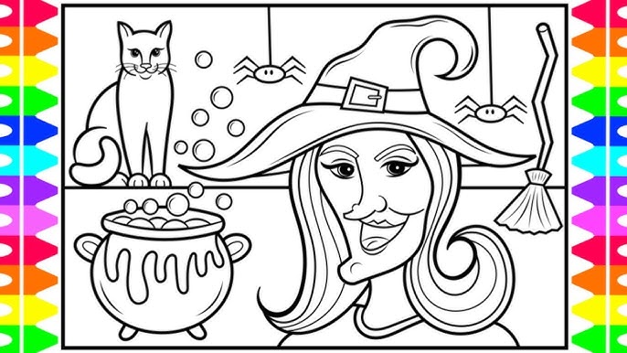 Happy halloween ðð how to draw halloween characters for kids ð halloween coloring pages for kids