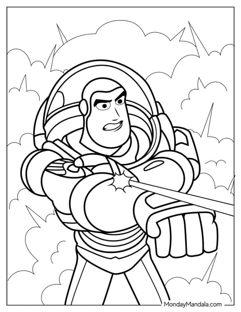 Buzz lightyear coloring pages free pdf printables