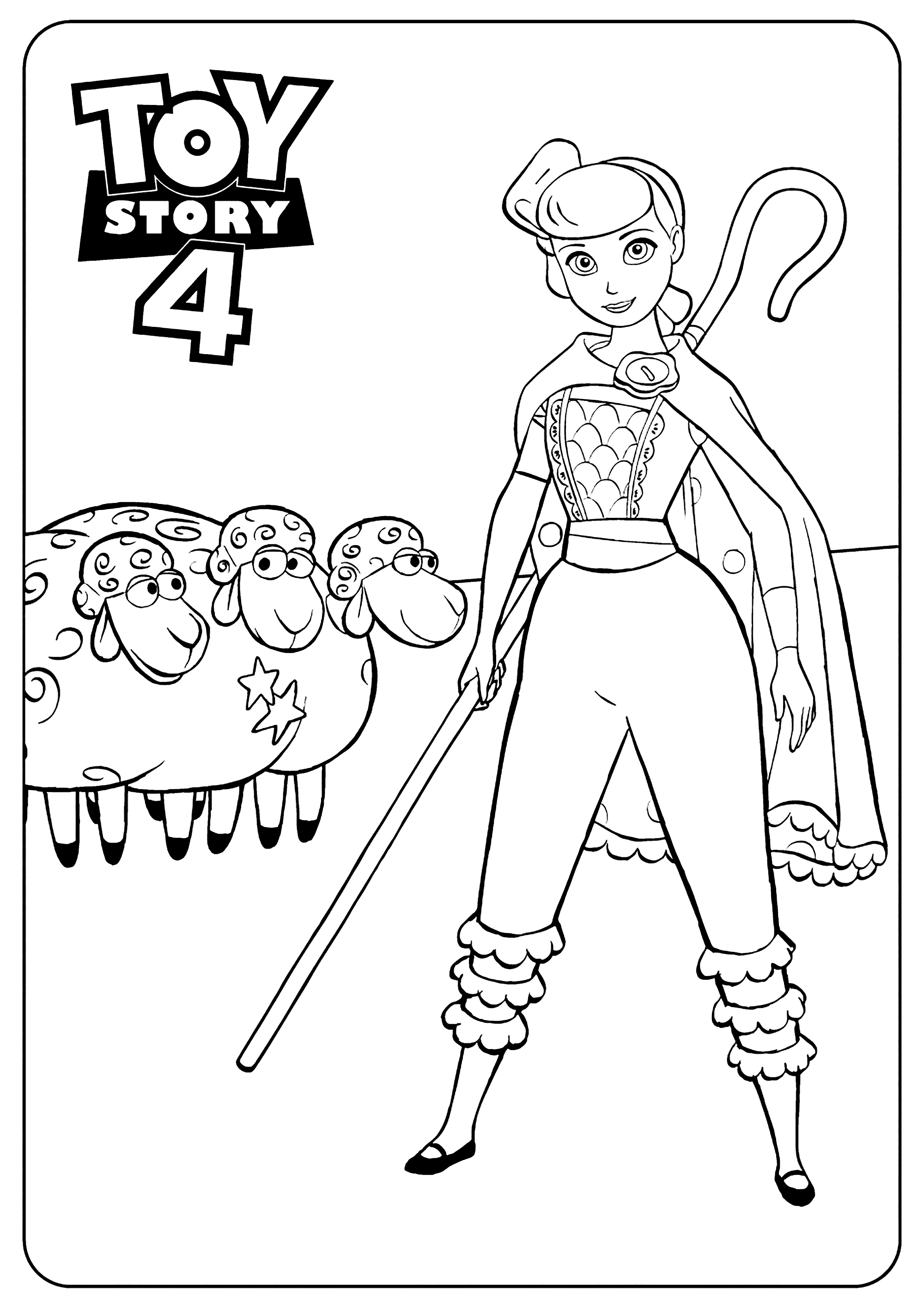 Bo peep toy story coloring page