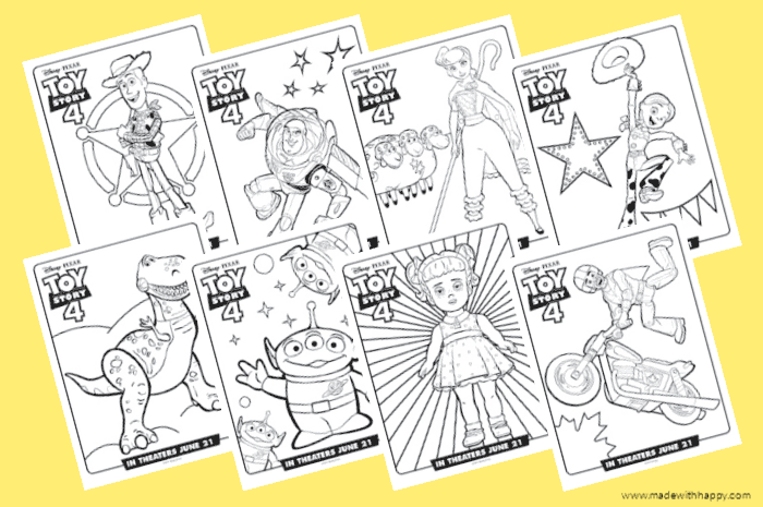 Free printable toy story coloring pages for kids