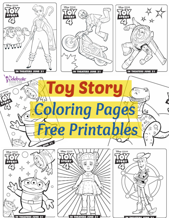 Toy story free printable coloring pages puzzles and bingo set celebrate woman today