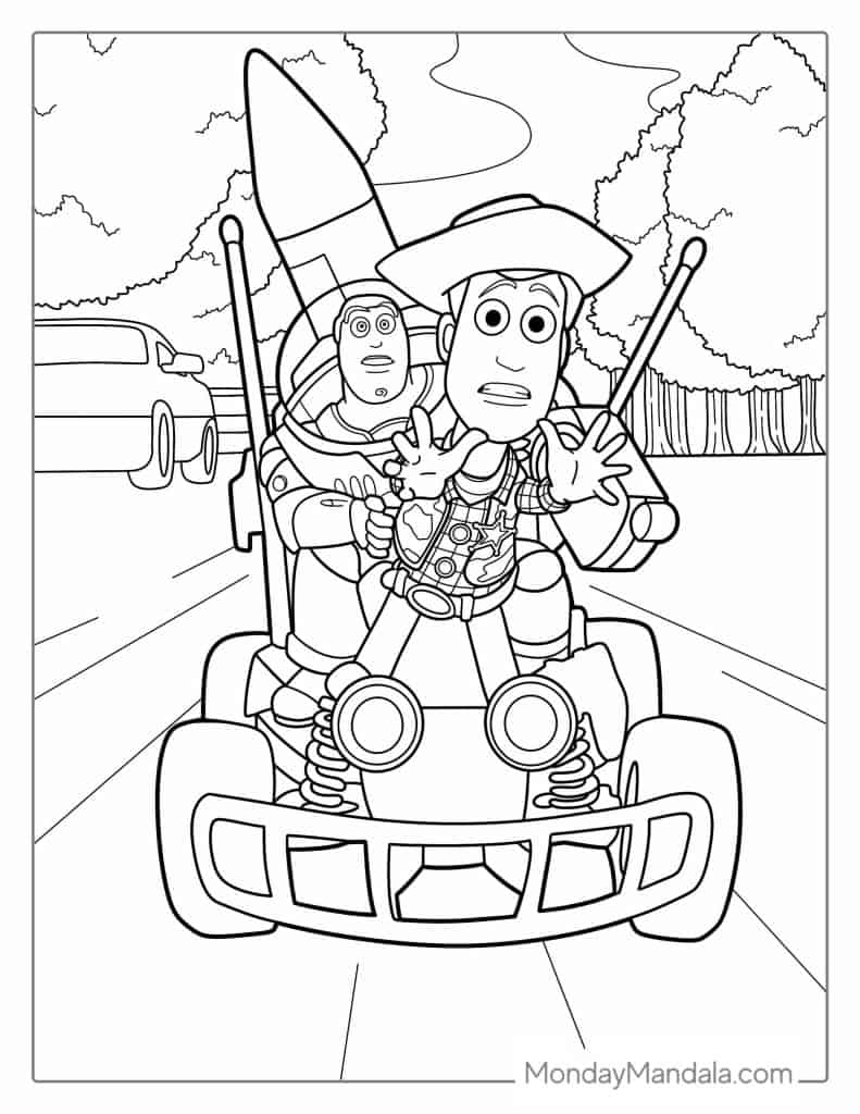 Toy story coloring pages free pdf printables