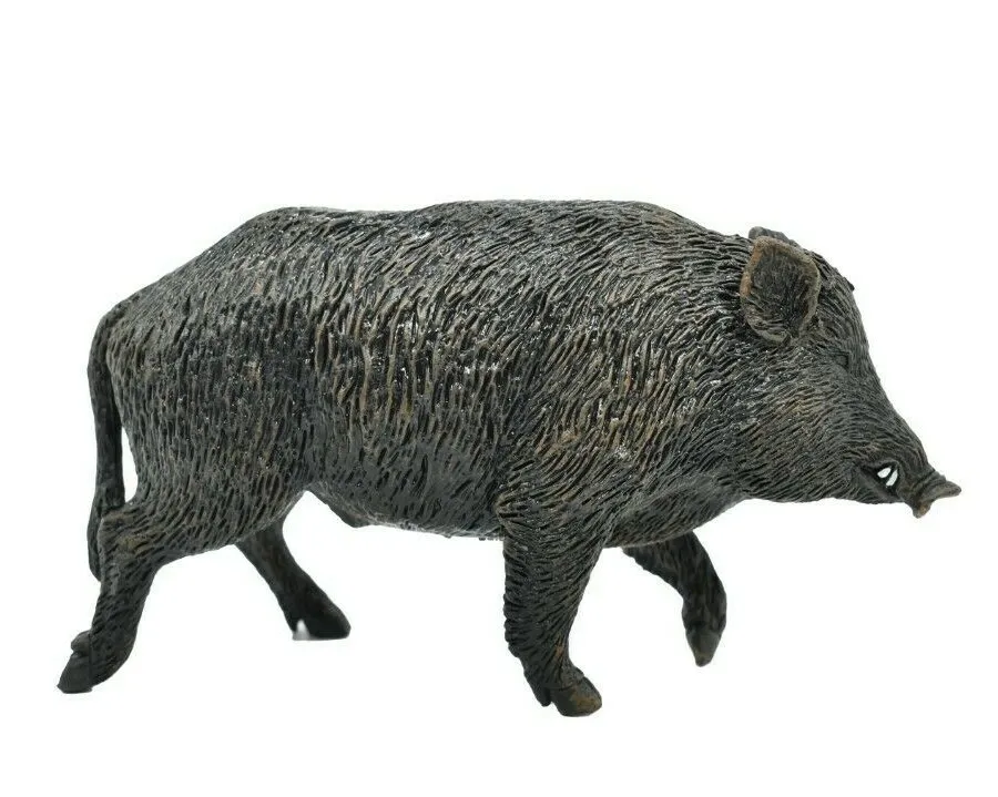 Boar wild pig realistic small toy model plastic replica forest animal m