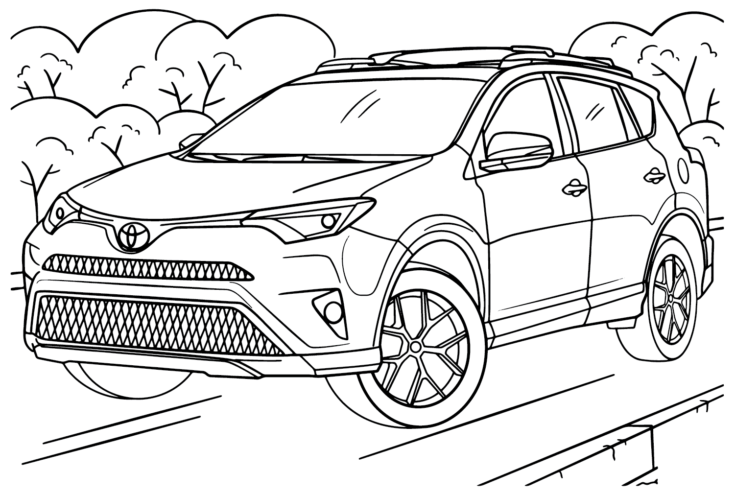 Toyota coloring pages