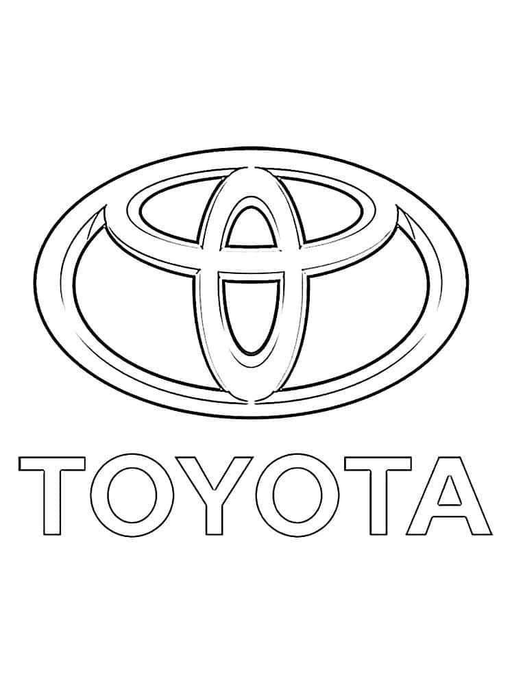 Toyota logo coloring page