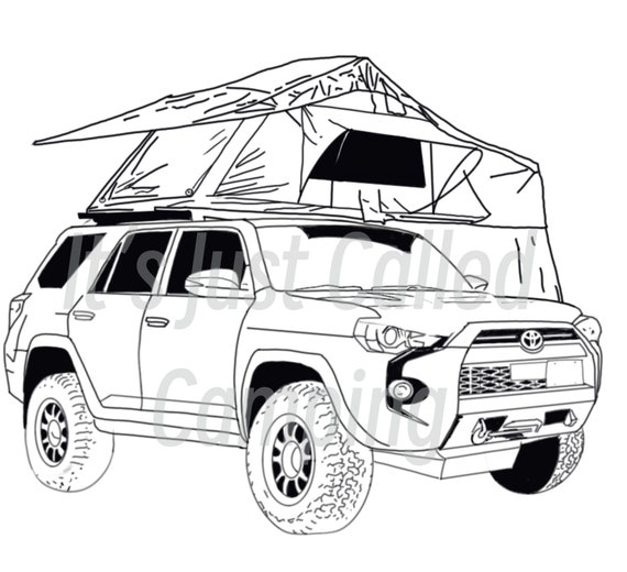 Toyota runner coloring page printable