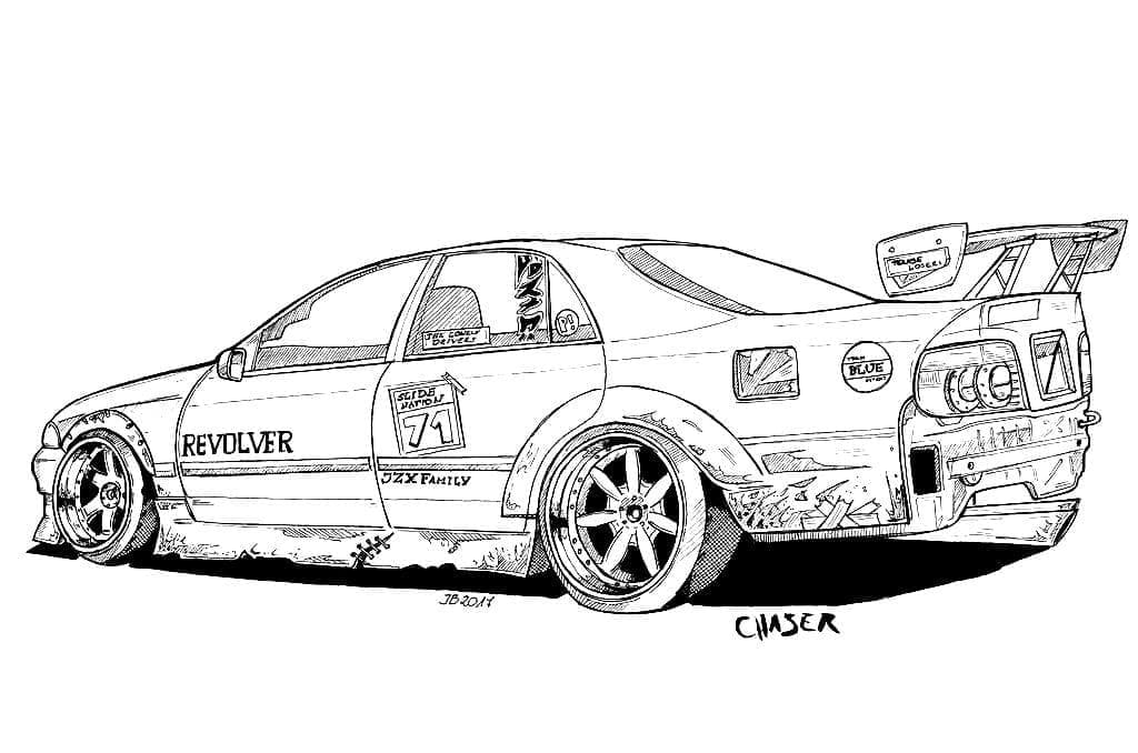 Toyota chaser coloring page