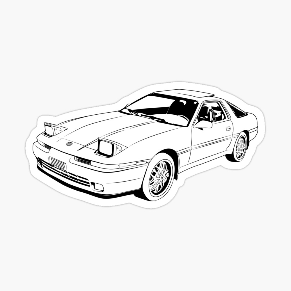 Toyota supra mk art board print for sale by smittyrocks