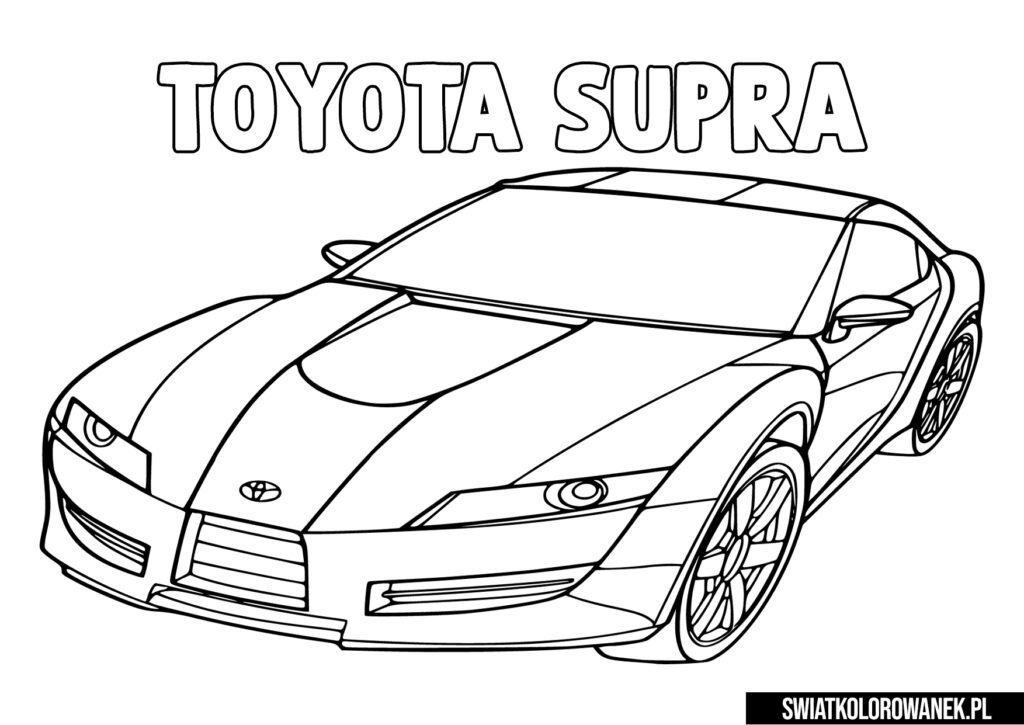 Kolorowanki samochody toyota supra