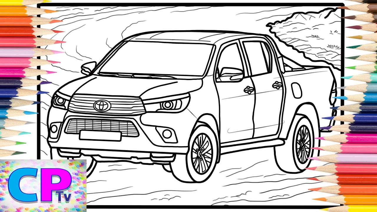 Toyota hilux coloring pagestoyota pickup coloringcarstobu