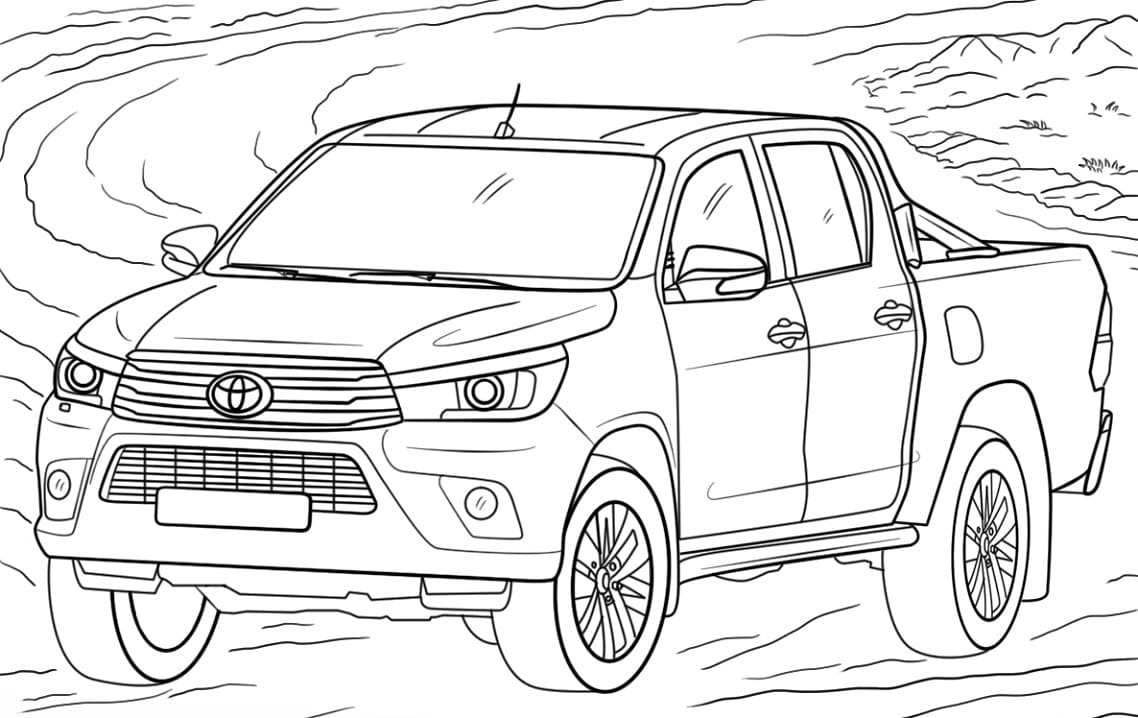 Toyota hilux coloring page