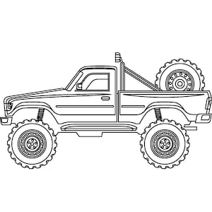 Childrens monster truck coloring pages instant download