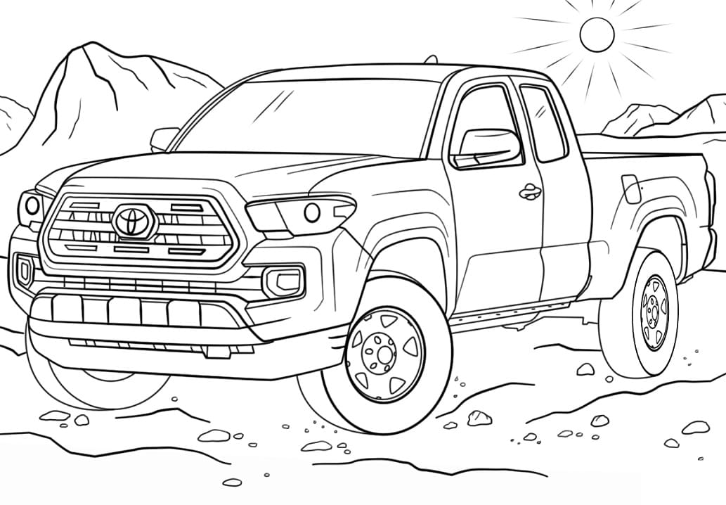 Toyota taa coloring page