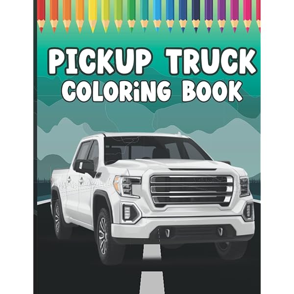 Pickup truck coloring book this amazing pages pickup truck coloring book for kids and adults relaxation and stress relief illustration pickup trucks book for kids ages