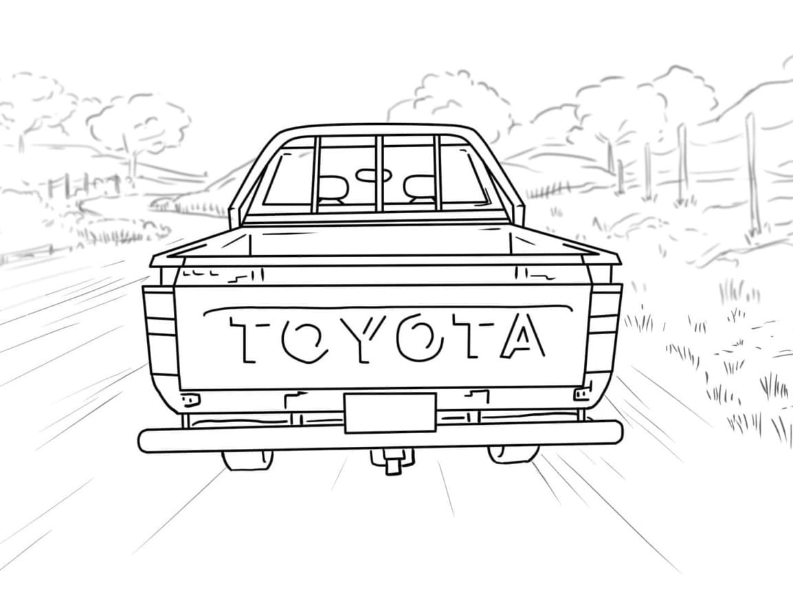 A toyota car coloring page