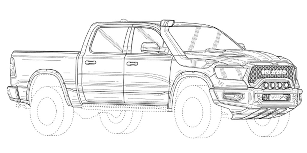 Mystery ram pickup with snorkel revealed in patent