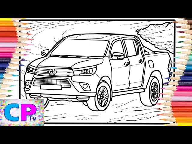 Toyota hilux coloring pagestoyota pickup coloringcarstobu