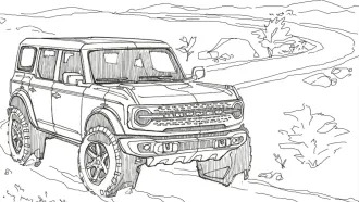 Ford bronco is now available for coloring