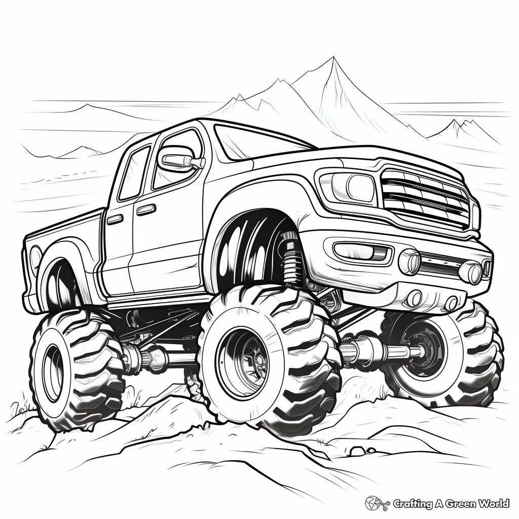 Pickup truck coloring pages