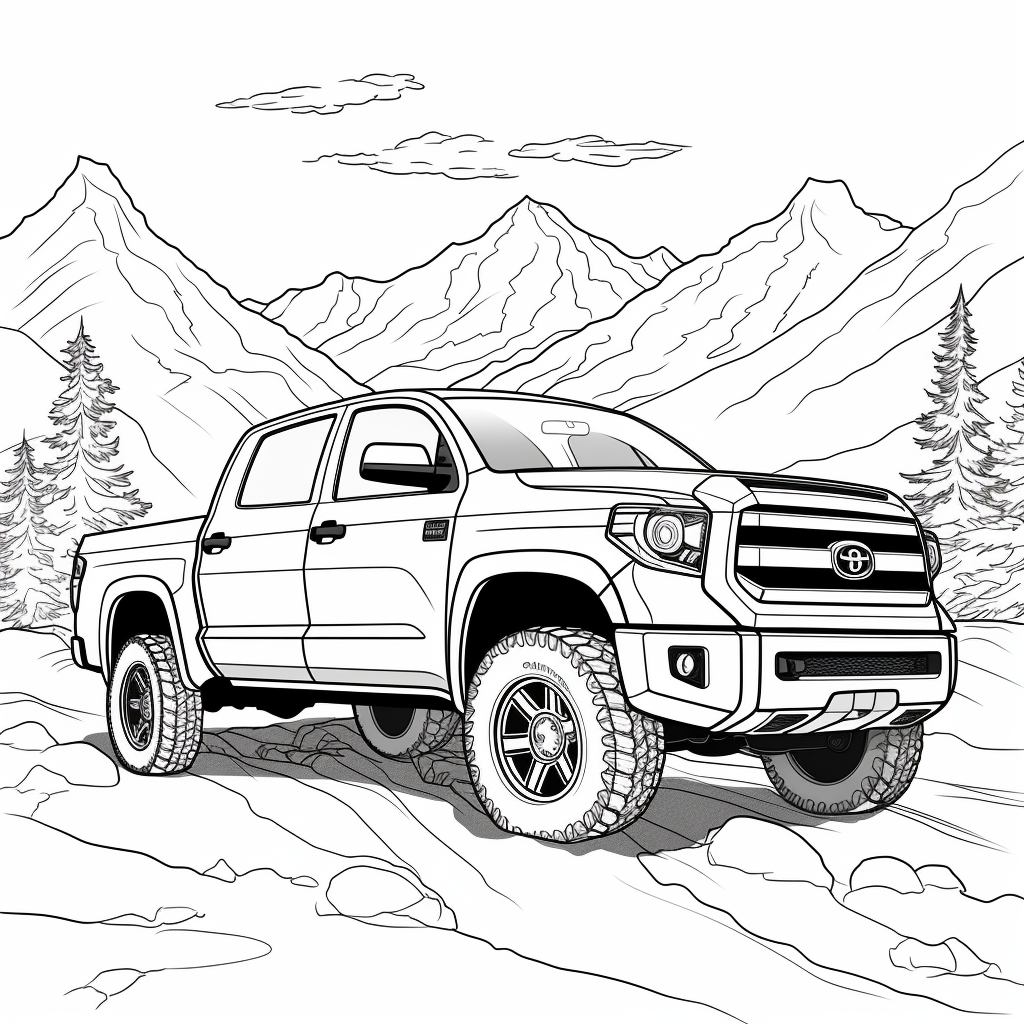 Toyota tundra coloring page