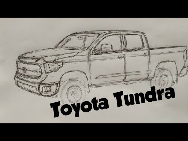 Drawing of a truck toyota tundra