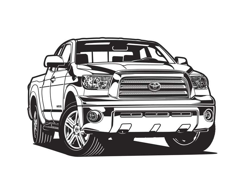 Toyota tundra illustration desenhos para colorir carros desenhos de carros carrinhas pickup