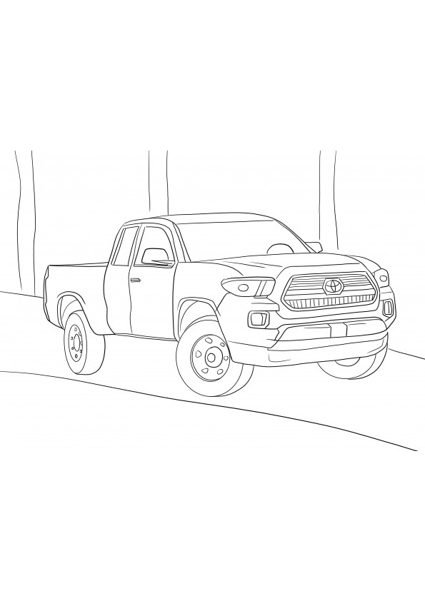 Free toyota tacoma coloring and printing image for fast car lovers