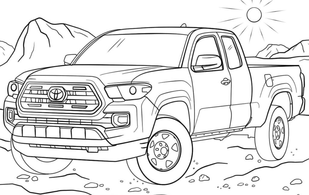 Toyota coloring pages printable coloring pages for kids