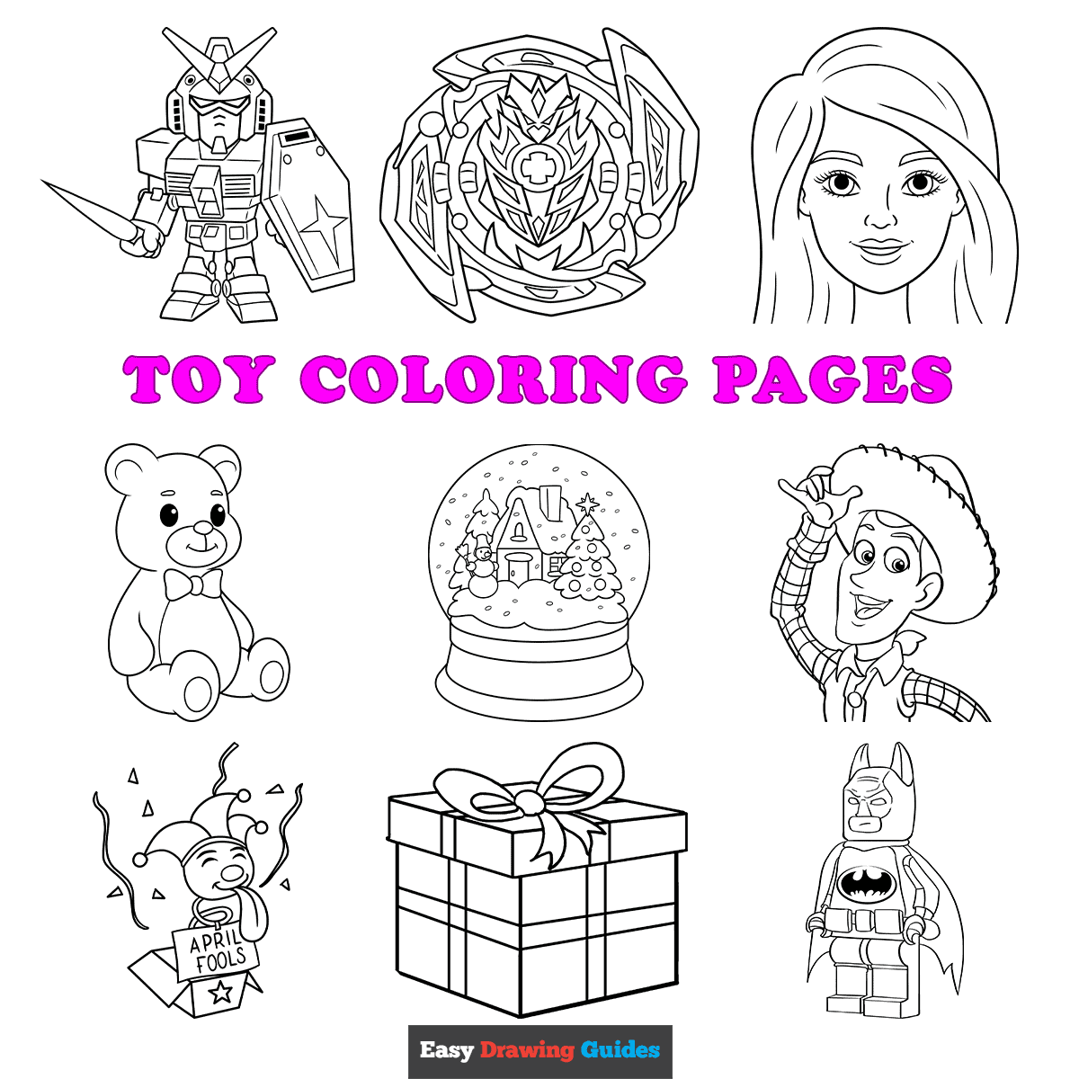 Free printable toy coloring pages for kids