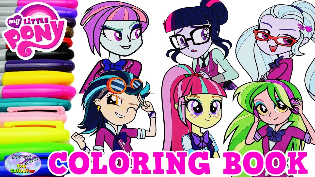 Y little pony coloring book equestria girls shadowbolts episode surprise egg and toy collector setc