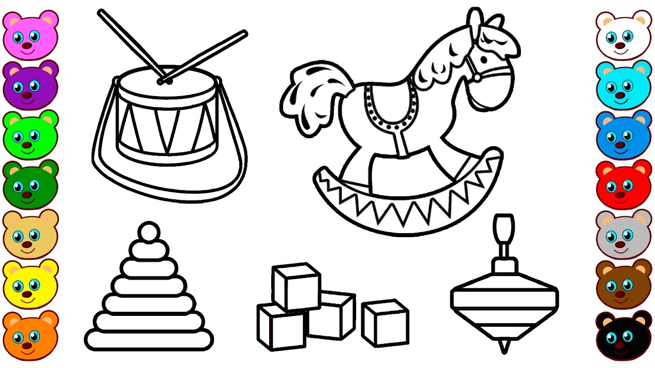 Kids toys coloring pages