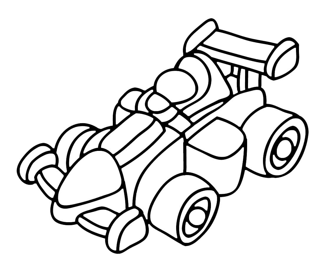 Toy race car coloring page