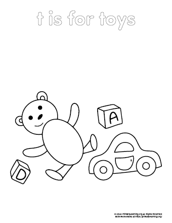 Toys coloring page