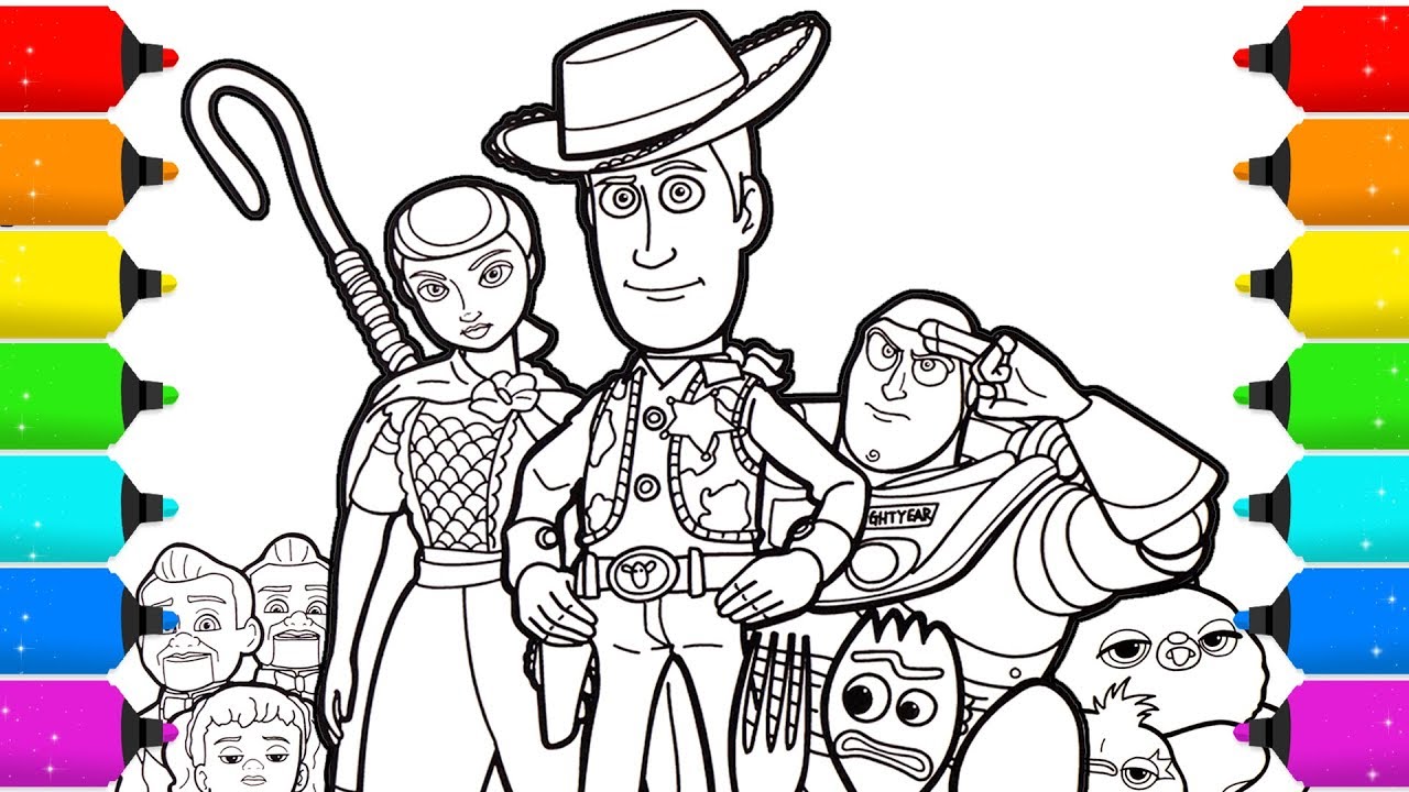 Toy story coloring page drawing and coloring