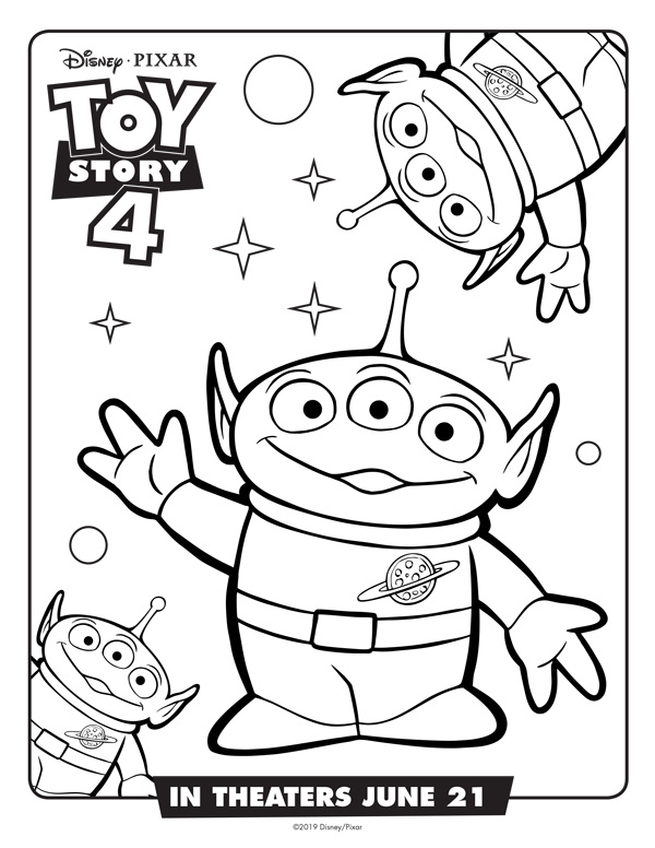 New toy story free coloring sheets