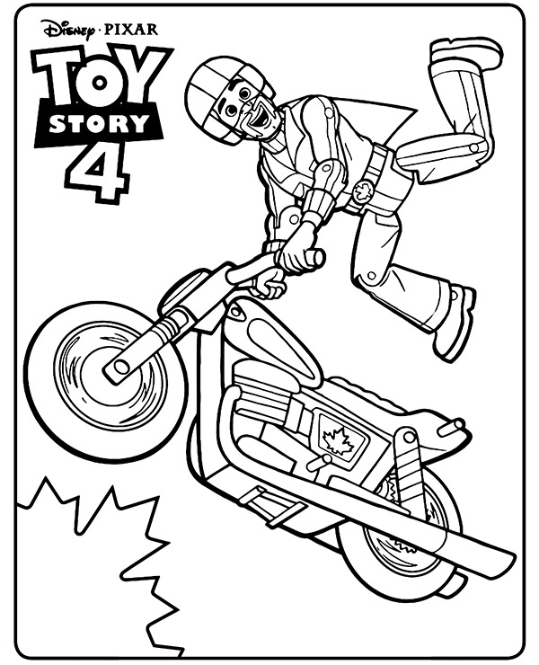 Duke caboom coloring page toy story