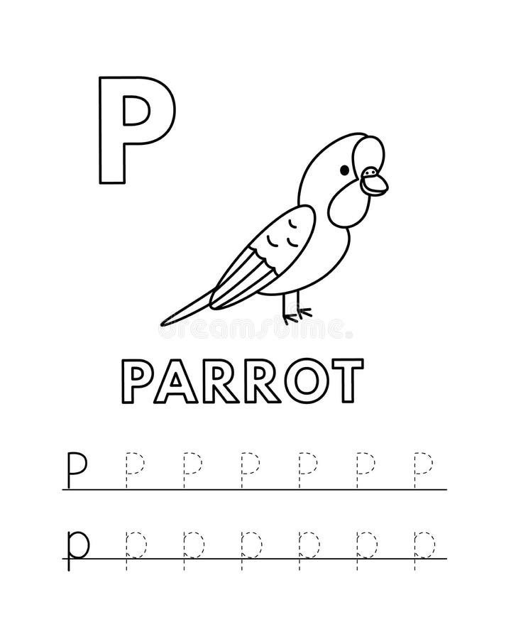 Parrot coloring stock illustrations â parrot coloring stock illustrations vectors clipart