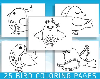 Fun and easy bird coloring pages for kindergarten and preschool delightful designs to spark creativity pdf file instant download