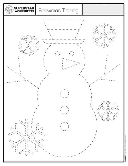 Preschool tracing worksheets