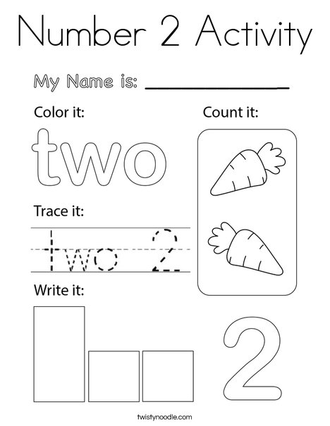 Number activity coloring page