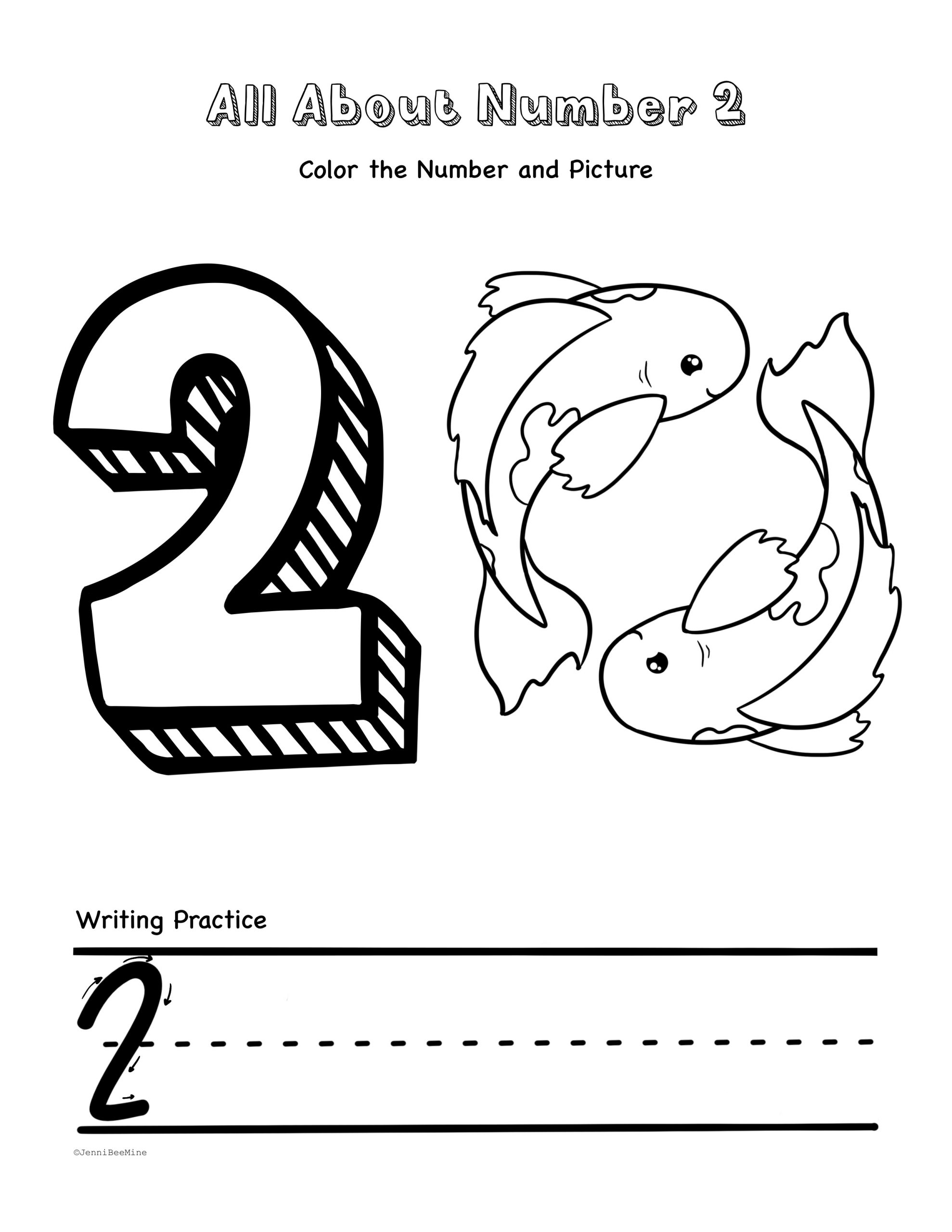 Free preschool printables â number