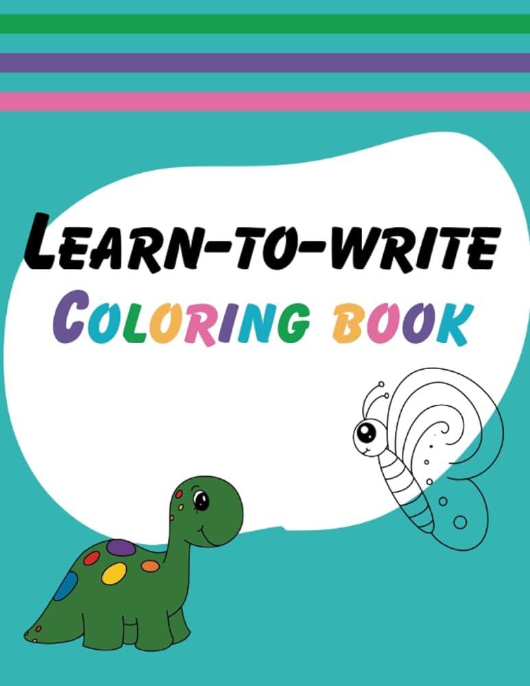 Abc learn to write coloring book trace letters writing practice and coloring book workbook for kids ages learn animals letters numbers and spelling with extra coloring pages marshell