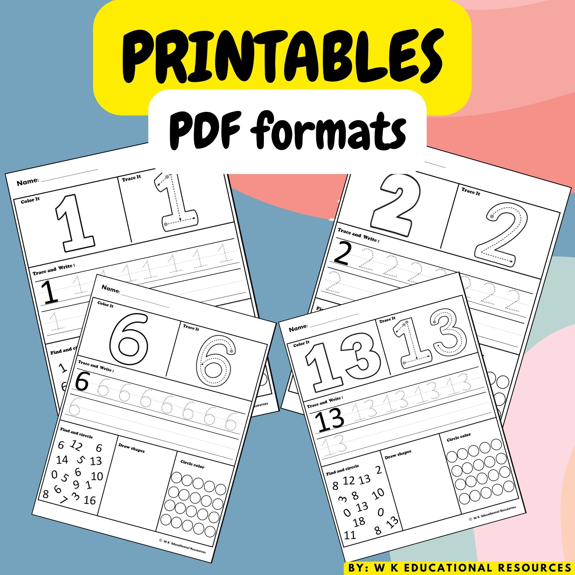 Trace and write numbers