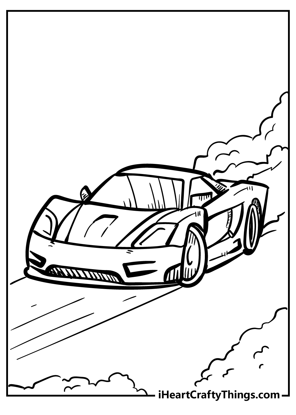 Cool car coloring pages free printables